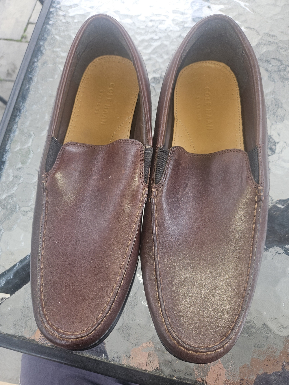 Cole Haan Men’s Brown Leather Slip-On Loafers
